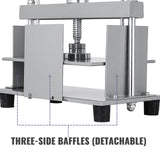 VEVOR Manual Paper Press Machine, 12x8.6 inch for A4 Sized Papers Flatting Machine, 10cm Thickness Steel Frame Manual Flat Paper Press Machine, Papermaking Book Press - Rear View