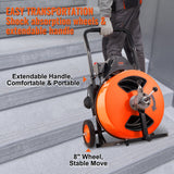 VEVOR Drain Cleaner Machine Electric Drain Auger 100 FT x 3/4In Auto Feed - 45-Degree Angle