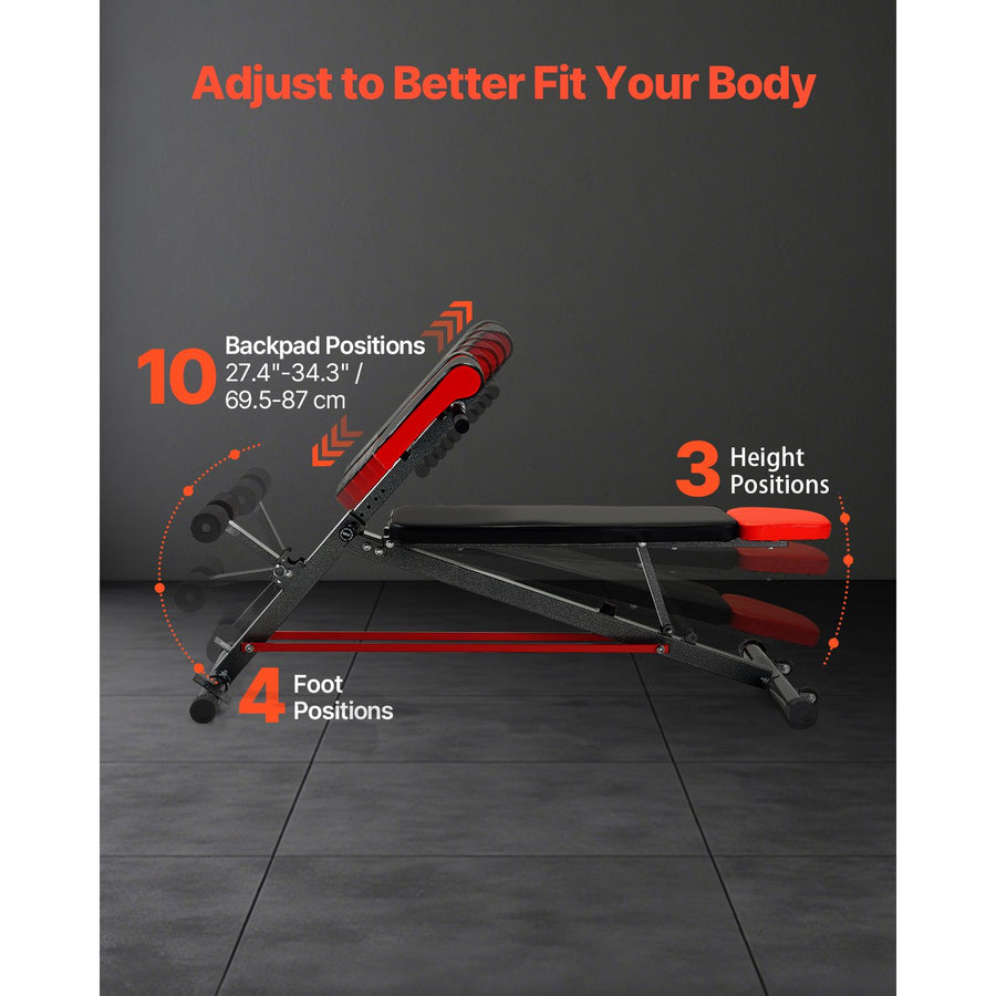 Multi-Functional Weight Bench for Full Body Workout, Roman Chair Hyperextension Bench, 660 lbs Adjustable Extension Equipment for Back Arm Core Ab Workout, Sit Up Exercise Machine for Home Gym