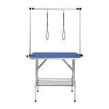 VEVOR Pet Grooming Table Two Arms with Clamp, 915 x 610mm Dog Grooming Station, Foldable Pets Grooming Stand for Medium and Small Dogs, Free Two No Sit Haunch Holder with Grooming Loop, Bearing 150kg - Extra Image