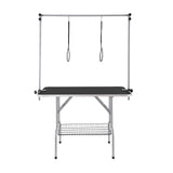 VEVOR Pet Grooming Table Two Arms with Clamp, 117cm Dog Grooming Station, Foldable Pets Grooming Stand for Medium and Small Dogs, Free Two No Sit Haunch Holder with Grooming Loop, Bearing 149.7kg - Extra Image