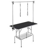 VEVOR Pet Grooming Table Two Arms with Clamp, 117cm Dog Grooming Station, Foldable Pets Grooming Stand for Medium and Small Dogs, Free Two No Sit Haunch Holder with Grooming Loop, Bearing 149.7kg - Extra Image