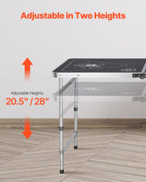 VEVOR 2.4 m Folding Beer Pong Tailgate Table Party Drinking Game Carrying Handle - 45-Degree Angle