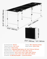 VEVOR 2.4 m Folding Beer Pong Tailgate Table Party Drinking Game Carrying Handle - Close-Up Angle