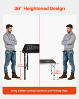 VEVOR 2.4 m Folding Beer Pong Tailgate Table Party Drinking Game Carrying Handle