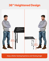 VEVOR 2.4 m Folding Beer Pong Tailgate Table Party Drinking Game Carrying Handle - 45-Degree Angle