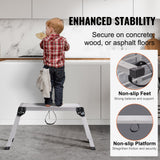 VEVOR Folding Work Platform, 330 lbs Load Capacity, Aluminum Drywall Stool Ladder, Heavy Duty Work Bench w/ Non-Slip Feet, Ideal for Washing Vehicles, Cleaning, Painting, Decorating,76 L x30 W x50.8 H cm - 45-Degree Angle