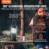 VEVOR LED Camping Lanterns Collapsible Battery Powered Flashlights Set of 4 - Front View