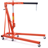 VEVOR Hydraulic Engine Hoist with Lever, 2000KG Heavy-duty Cherry Picker Shop Crane, Foldable Engine Crane and Engine Hoist leveler for Auto Repair,