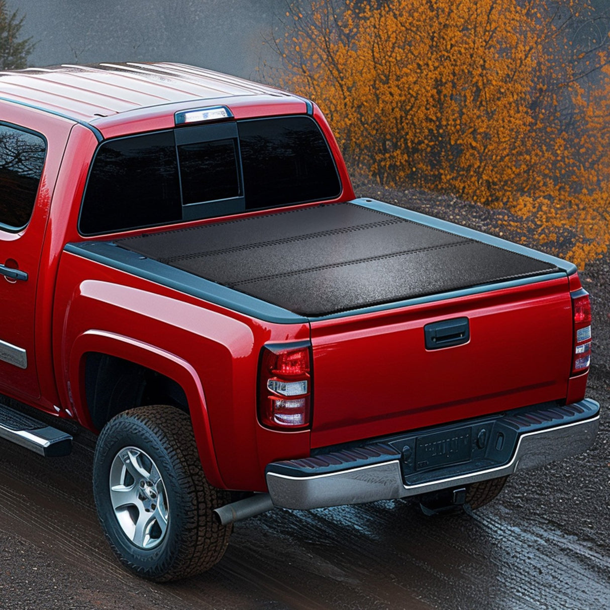 VEVOR Tri-Fold Truck Bed Tonneau Cover, Compatible with 2019-2024 Chevy Silverado GMC Sierra 1500 (NOT FIT 19-24 Classic) 1775 mm Bed, Fit 1775 x 1608