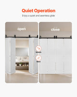 VEVOR Bi-Folding Sliding Barn Door Hardware Track Kit, 64