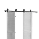 VEVOR Bi-Folding Sliding Barn Door Hardware Track Kit, 64