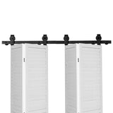 Bi-Folding Sliding Barn Door Hardware Track Kit, 52