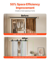 Bi-Folding Sliding Barn Door Hardware Track Kit, 52