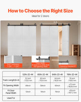 Bi-Folding Sliding Barn Door Hardware Track Kit, 52