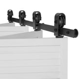 Bi-Folding Sliding Barn Door Hardware Track Kit, 52