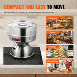 VEVOR Automatic Electric Vibrating Sieve, Stainless Steel Sifter Shaker Machine with 40+60 Mesh, 45W Automatic Powder Sifter Machine Countertop, Electric Sieve Shaker for Flour Powers, Mungbean, Rice - Top-Down View