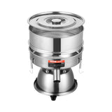 Automatic Electric Vibrating Sieve, Stainless Steel Sifter Shaker Machine with 40+60 Mesh, 45W Automatic Powder Sifter Machine Countertop, Electric Sieve Shaker for Flour Powers, Mungbean, Rice
