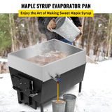VEVOR Maple Syrup Evaporator Pan 76x41x24 cm Stainless Steel Maple Syrup Boiling Pan with Valve for Boiling Maple Syrup - Front View