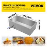 VEVOR Maple Syrup Evaporator Pan 76x41x24 cm Stainless Steel Maple Syrup Boiling Pan with Valve for Boiling Maple Syrup