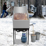VEVOR Maple Syrup Evaporator Pan 76x41x24 cm Stainless Steel Maple Syrup Boiling Pan with Valve for Boiling Maple Syrup - Close-Up Angle