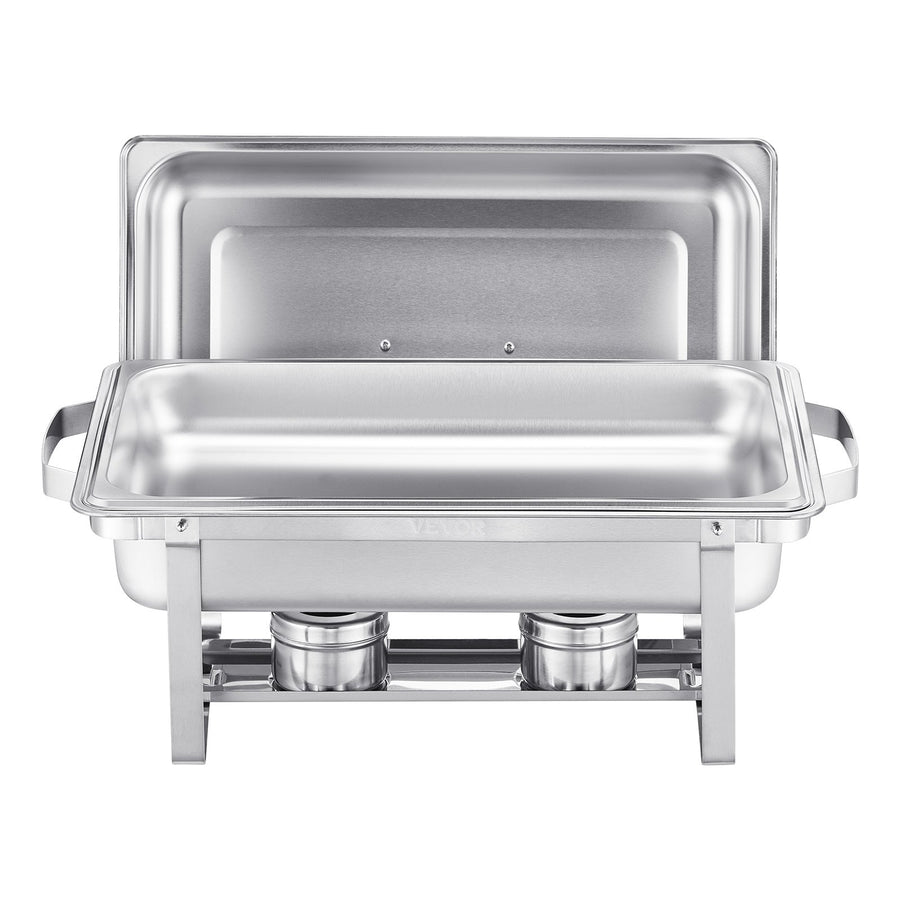 VEVOR 8 Qt 2 Pack Rectangle Chafing Dish Buffet Set Fullsize Pan Stainless Steel, image 11