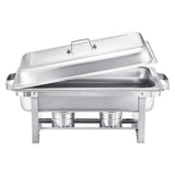 VEVOR 8 Qt 6 Pack Rectangle Chafing Dish Buffet Set Fullsize Pan Stainless Steel - Extra Image