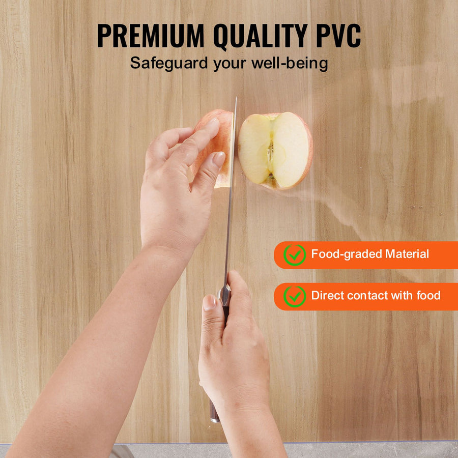 Plastic Table Cover, 30 x 60 Inch 1.5 mm Thick Clear Table Protector, Rectangle PVC Desk Mat, Waterproof & Easy Cleaning Desk Pad Tablecloth, for Office Dresser Dining Room Table Night Stand