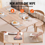 Plastic Table Cover, 30 x 60 Inch 1.5 mm Thick Clear Table Protector, Rectangle PVC Desk Mat, Waterproof & Easy Cleaning Desk Pad Tablecloth, for Office Dresser Dining Room Table Night Stand