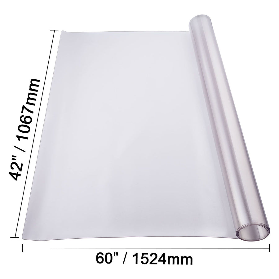 Plastic Table Cover, 42 x 60 Inch 1.5 mm Thick Frosted Table Protector, Rectangle PVC Desk Mat, Waterproof & Easy Cleaning Desk Pad Tablecloth, for Office Dresser Dining Room Table Night Stand