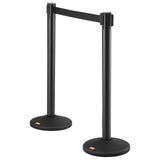 VEVOR Crowd Control Stanchions, 6-Pack Crowd Control Barriers with 3PCS 6.5FT Black Retractable Belts, Plastic Stanchion Queue Post, Belt Barriers Line Divider Stanchion Set for Airport, Exhibition