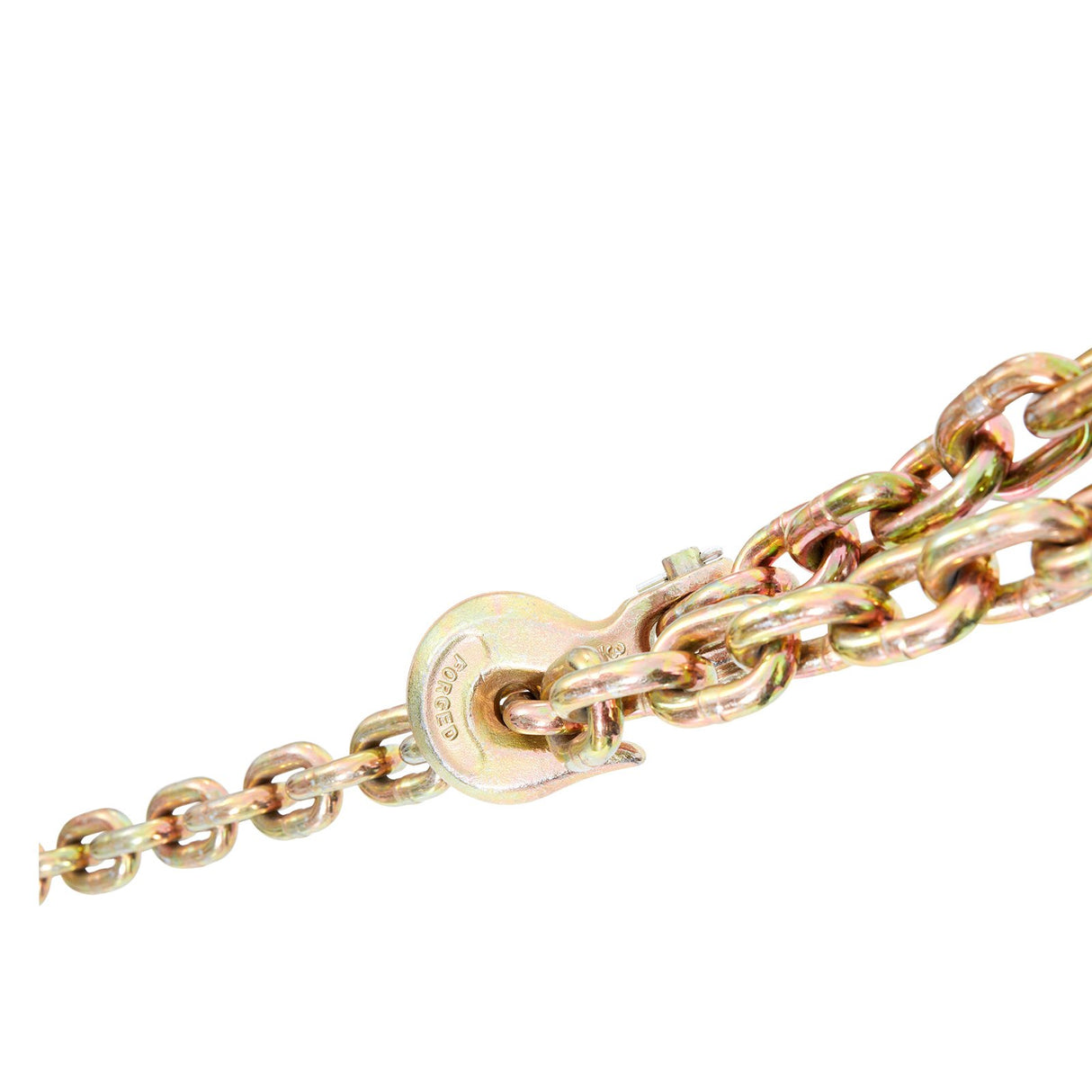 VEVOR Transport Binder Chain, 220 kg Working Load Limit, 3/8'' x 20' G80 Tow Chain Tie Down with Grab Hooks, DOT Certified, Galvanized Coating Manganese Steel for Dock Factory Construction Site