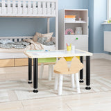 VEVOR 406.4MM Adjustable Desk Legs, Reinforced Steel Office Table Furniture legs Set of 4 for DIY, 1200 lbs Load Capacity Heavy Duty Desk Legs, Quick Instalation Legs with Adjustable Foot Cup Black - Low Angle