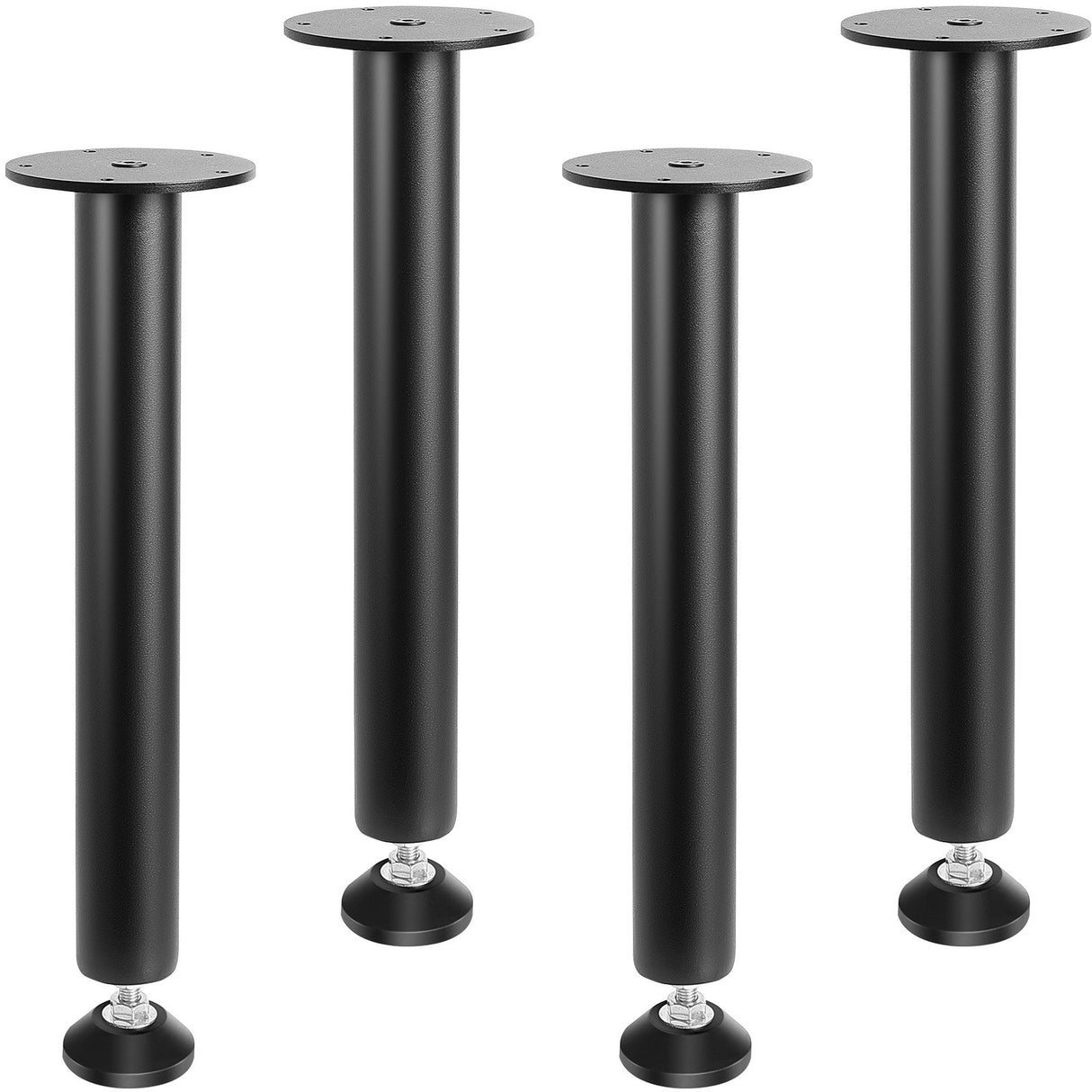 406.4MM Adjustable Desk Legs, Reinforced Steel Office Table Furniture legs Set of 4 for DIY, 1200 lbs Load Capacity Heavy Duty Desk Legs, Quick Instalation Legs with Adjustable Foot Cup Black