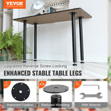 VEVOR 711.2MM Adjustable Desk Legs, Reinforced Steel Office Table Furniture legs Set of 4 for DIY, 544.3KG Load Capacity Heavy Duty Desk Legs, Quick