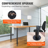 VEVOR 711.2MM Adjustable Desk Legs, Reinforced Steel Office Table Furniture legs Set of 4 for DIY, 544.3KG Load Capacity Heavy Duty Desk Legs, Quick Instalation Legs with Adjustable Foot Cup Black - Top-Down View