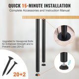 VEVOR 711.2MM Adjustable Desk Legs, Reinforced Steel Office Table Furniture legs Set of 4 for DIY, 544.3KG Load Capacity Heavy Duty Desk Legs, Quick
