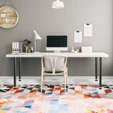 VEVOR 711.2MM Adjustable Desk Legs, Reinforced Steel Office Table Furniture legs Set of 4 for DIY, 544.3KG Load Capacity Heavy Duty Desk Legs, Quick Instalation Legs with Adjustable Foot Cup Black - Low Angle