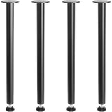 VEVOR 711.2MM Adjustable Desk Legs, Reinforced Steel Office Table Furniture legs Set of 4 for DIY, 544.3KG Load Capacity Heavy Duty Desk Legs, Quick Instalation Legs with Adjustable Foot Cup Black - Extra Image