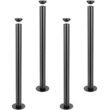VEVOR 711.2MM Adjustable Desk Legs, Reinforced Steel Office Table Furniture legs Set of 4 for DIY, 544.3KG Load Capacity Heavy Duty Desk Legs, Quick Instalation Legs with Adjustable Foot Cup Black - Extra Image