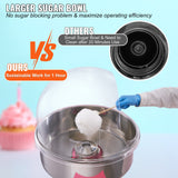 VEVOR Commercial Cotton Candy Machine with Cart & Cover Sugar Floss Maker 1000W - Front View