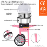 VEVOR Commercial Cotton Candy Machine with Cart & Cover Sugar Floss Maker 1000W - Top-Down View