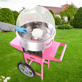 VEVOR Commercial Cotton Candy Machine with Cart & Cover Sugar Floss Maker 1000W - Low Angle