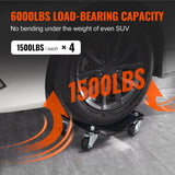 VEVOR Car Dolly Wheel Tire Dolly 4 PCS Heavy Duty Skate Auto Repair Dolly 6000LB