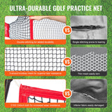 VEVOR Golf Practice Hitting Net, Huge 10.8x7ft Golf Net, Personal Driving Range for Indoor Outdoor Use, Portable Home Golf Aid Net with Solid - Front View