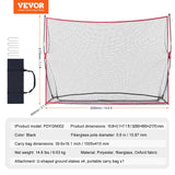 VEVOR Golf Practice Hitting Net, Huge 10.8x7ft Golf Net, Personal Driving Range for Indoor Outdoor Use, Portable Home Golf Aid Net with Solid
