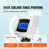 VEVOR Punch Time Clock, Time Tracker Machine for Employees of Small Business, 6 Punches per Day, Time Clock Punch Machine Includes 102 Time Cards, 1 - Top-Down View