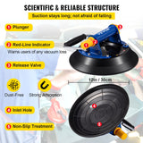VEVOR Glass Lifting Vacuum Suction Cup Glass Lifter Suction Cup 30.4 cm 150 kg - Top-Down View