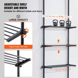 VEVOR Over the Toilet Storage 4-Tier Bathroom Shelf Rack Space Saver Organizer - Side View