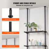 VEVOR Over the Toilet Storage 4-Tier Bathroom Shelf Rack Space Saver Organizer - Top-Down View